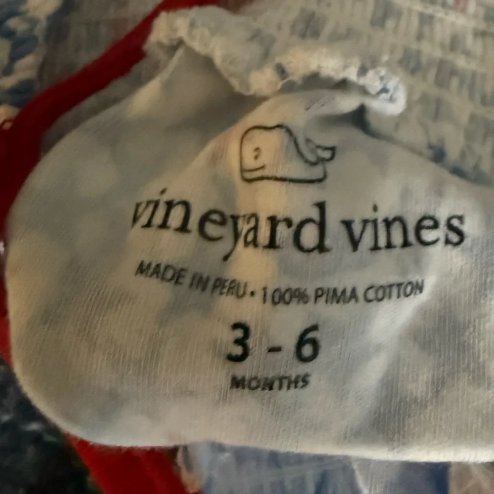 Vineyard Vines Blue and Red Star Diaper Cover